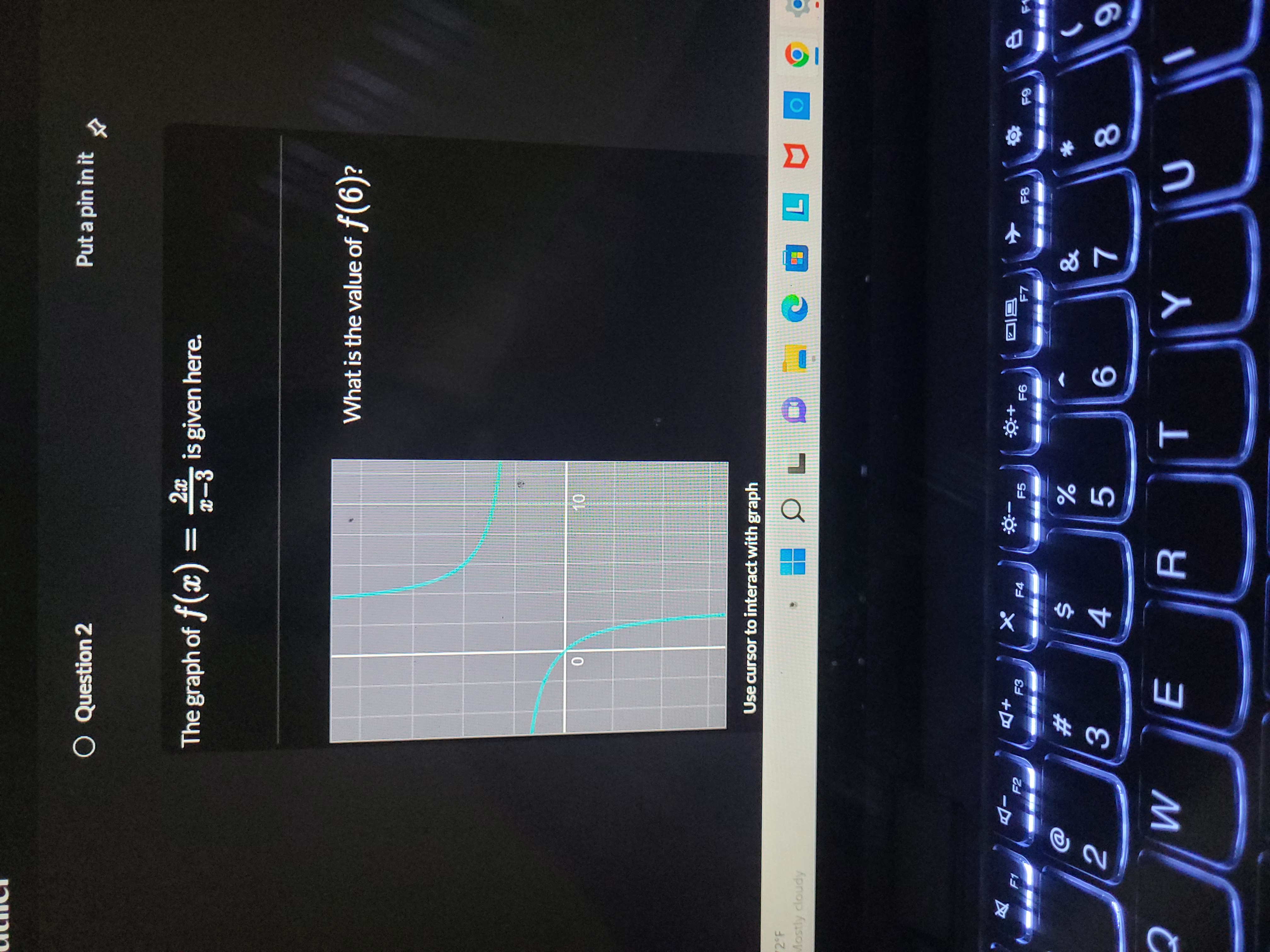 f (a) = 2 is given here. What is the value of