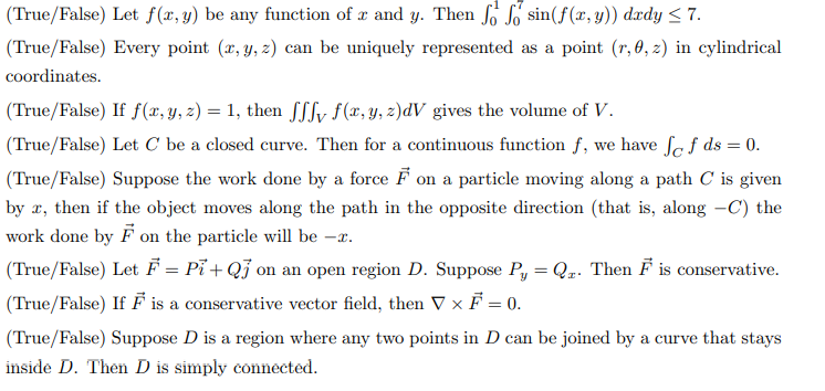 (nefFalse) Let r, y} be any function of e: and 3;.