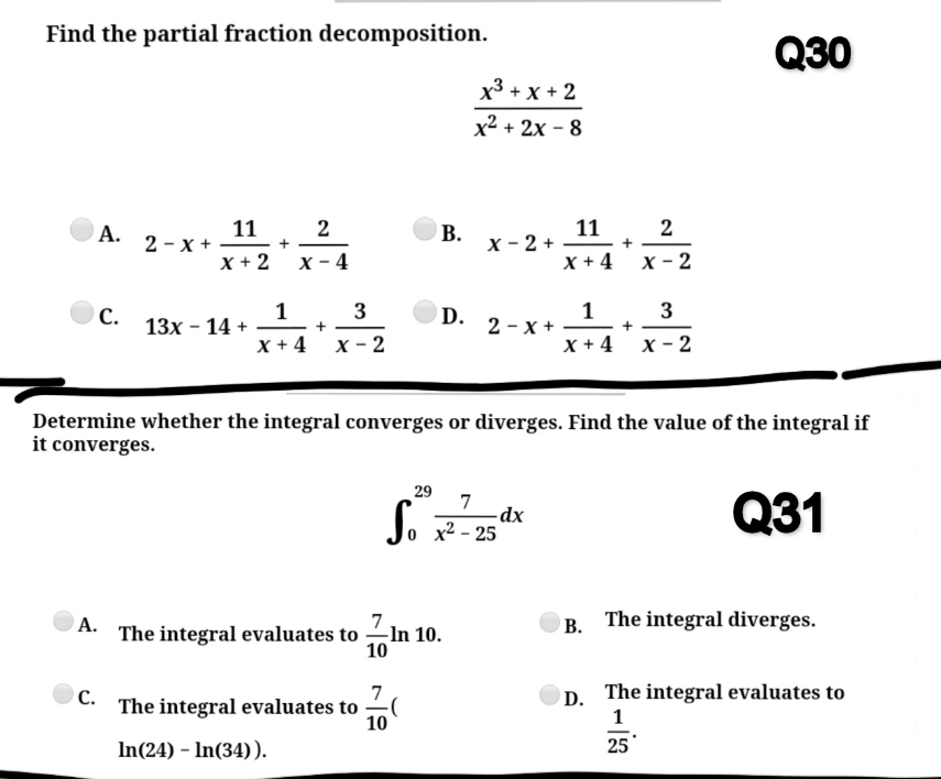 I need solve this Find the partial fraction decomposition. Q30 x3