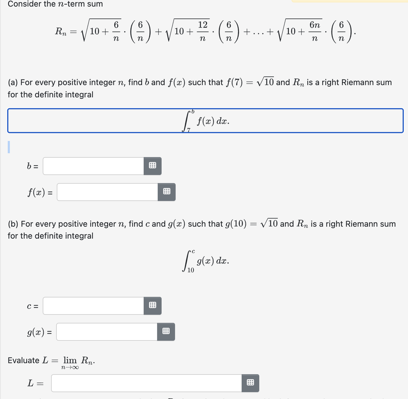 1/10 + 6 n + /10 + + ... + 1/ 10