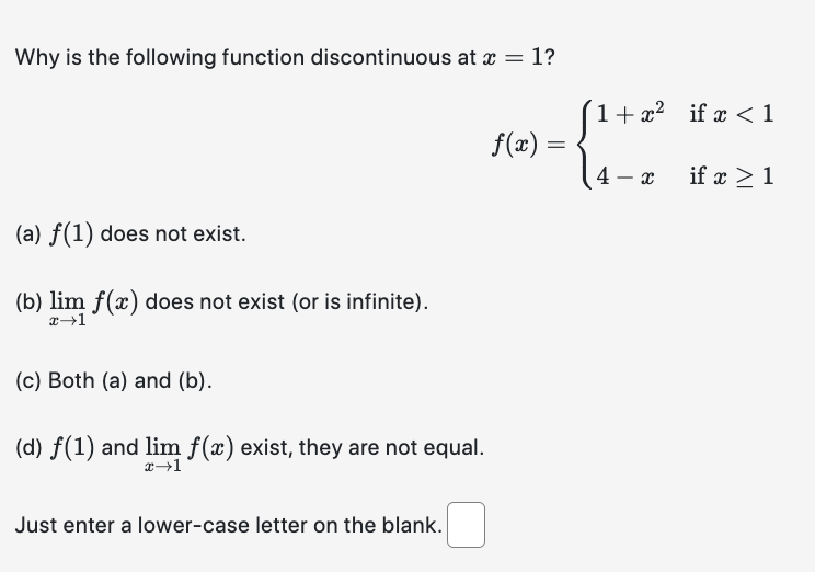 'no' for the yeso questions. a) lim F(a) = b) Is F(x)