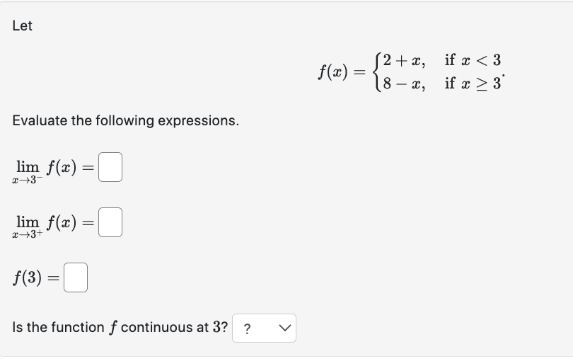 f) Is F(x) continuous at x = 3?Let 2+a m