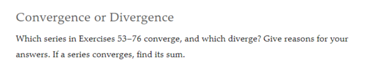 specify nameumber of the theorem and section of the book.) Telescoping Series