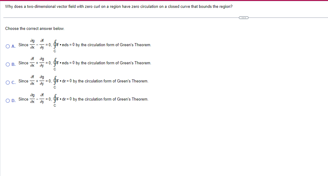 Choose the correct answer below. at O A. Since 3 E =