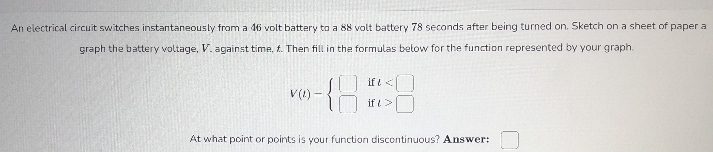 Consider a car whose position, s, is given by the table t