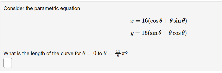 9 19 cos 9) What is the length of the curve for