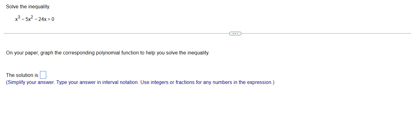 0 is x(x - 5) (Type your answer in interval notation.) 2-1