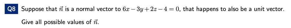  m Suppose that 173' is a normal vector to x 3y+22