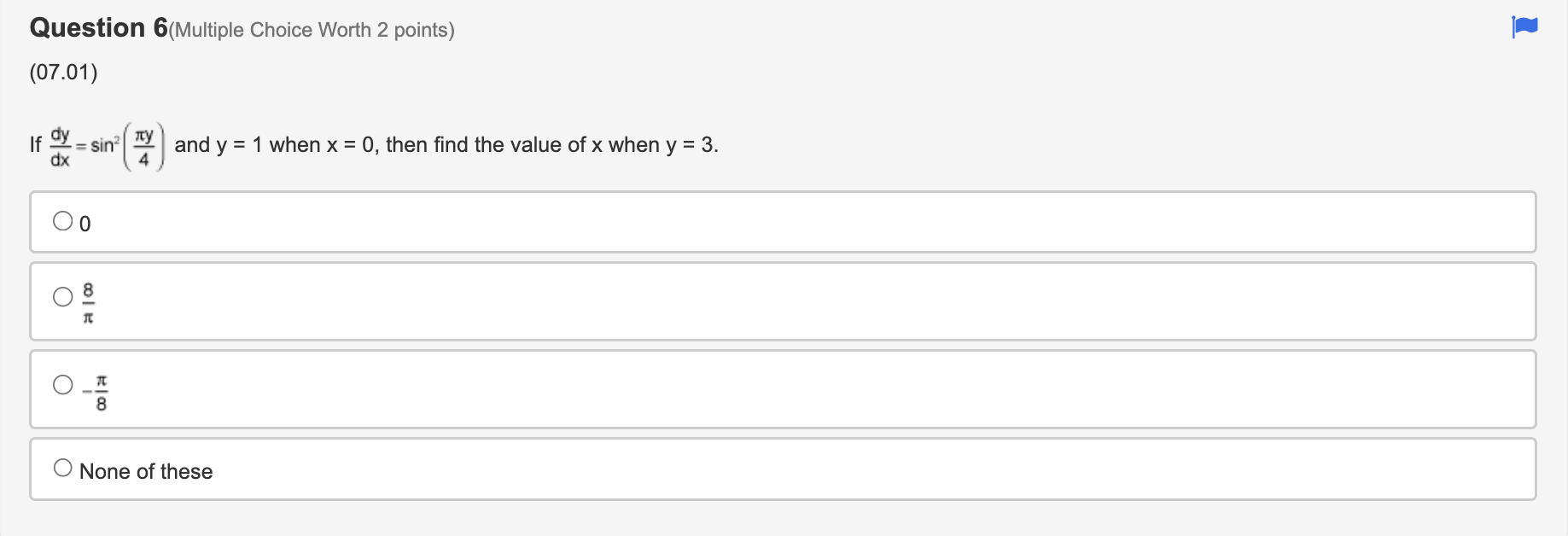 one of the multiple-choice Please take your time in doing the work,