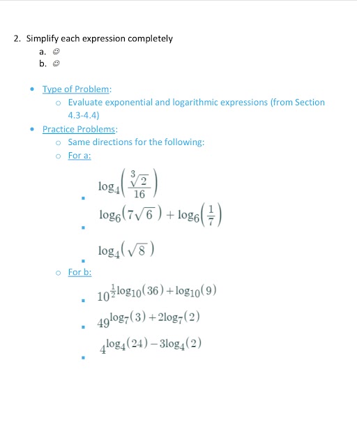  slove problem step by step 2. Simplify each expression completely a.