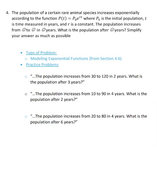 expressions (from Section 4.3-4.4) . Practice Problems: o Same directions for the