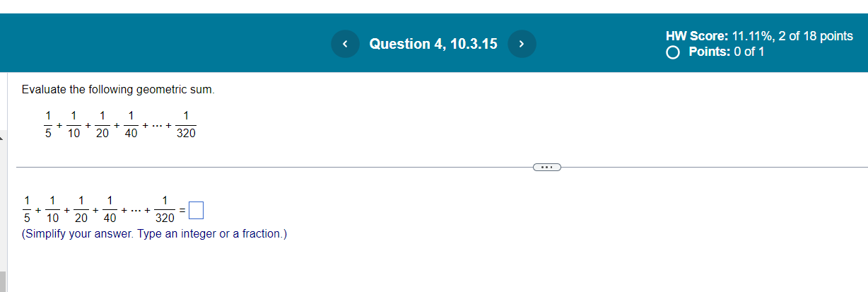 Question 3, 10.3.9 > HW Score: 11.11%, 2 of 18 points Points: