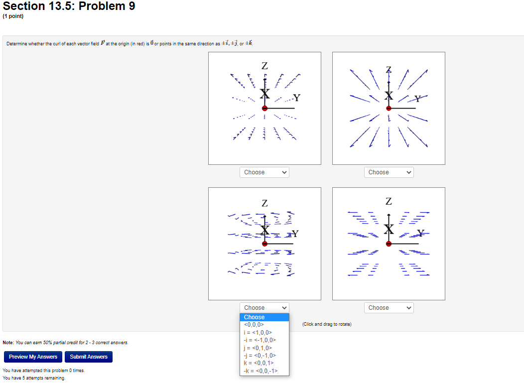 y) , -3(x + y+2)?). Find the divergence and curl of F.