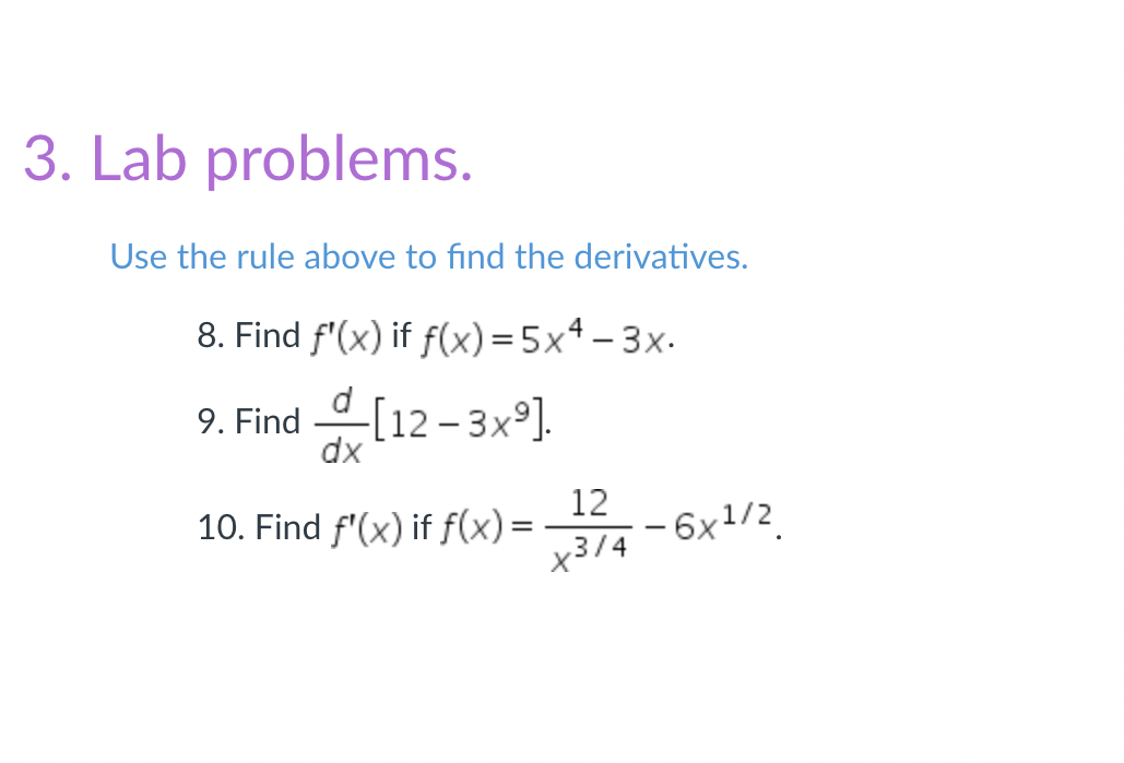 a summation of functions. b. Written example. Find the derivative. h (x)