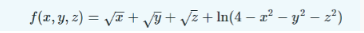  1) consider the function: f(x,y) = y^2 + 6y -x +8A