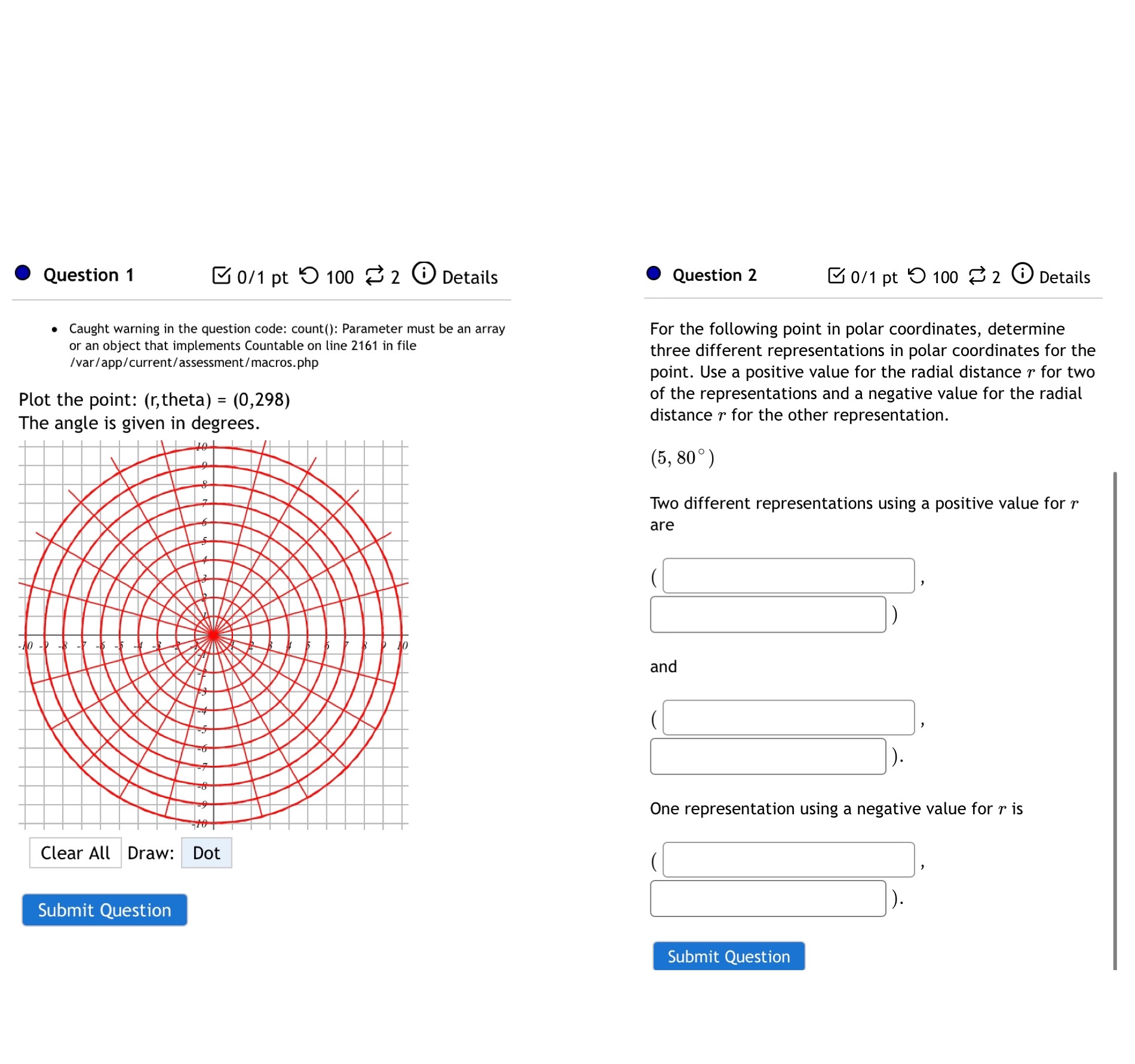 Please help solve 0 Question1 B 0/1 pt '0100 8 2