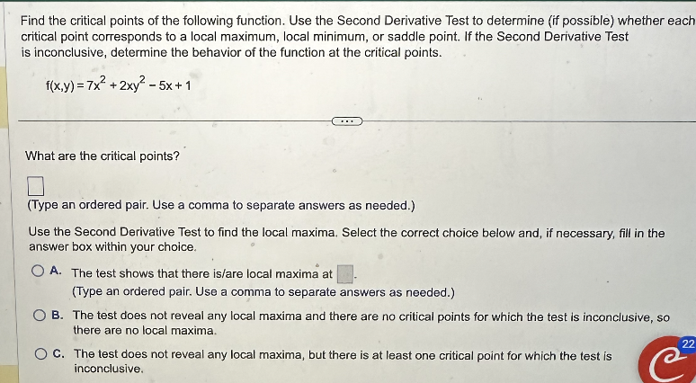 and absolute minimum value subject to the constraint 2x2 + 2y -3xy