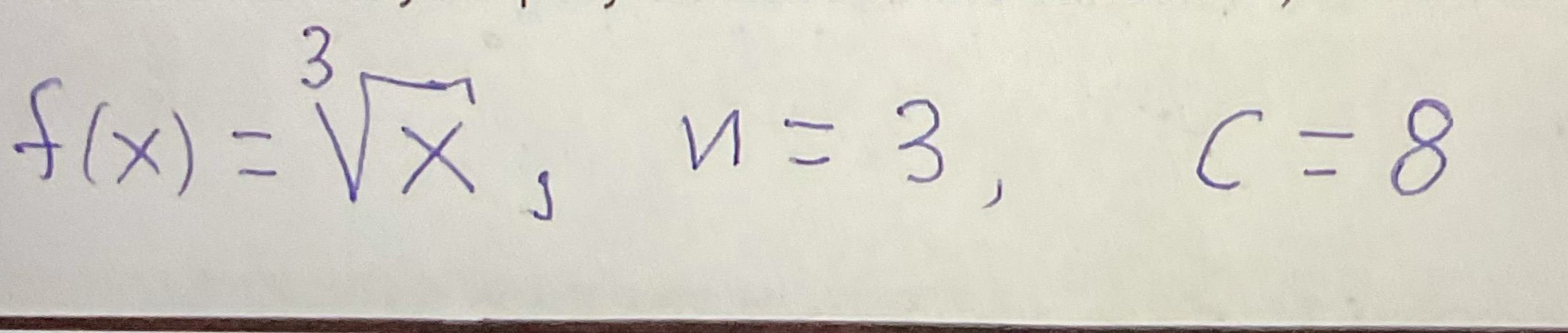  Find the nth taylor polynomial for the function, cemented at c