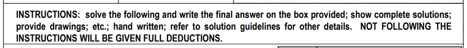 solution guidelines for other details. NOT FOLLOWING THE INSTRUCTIONS WILL BE GIVEN