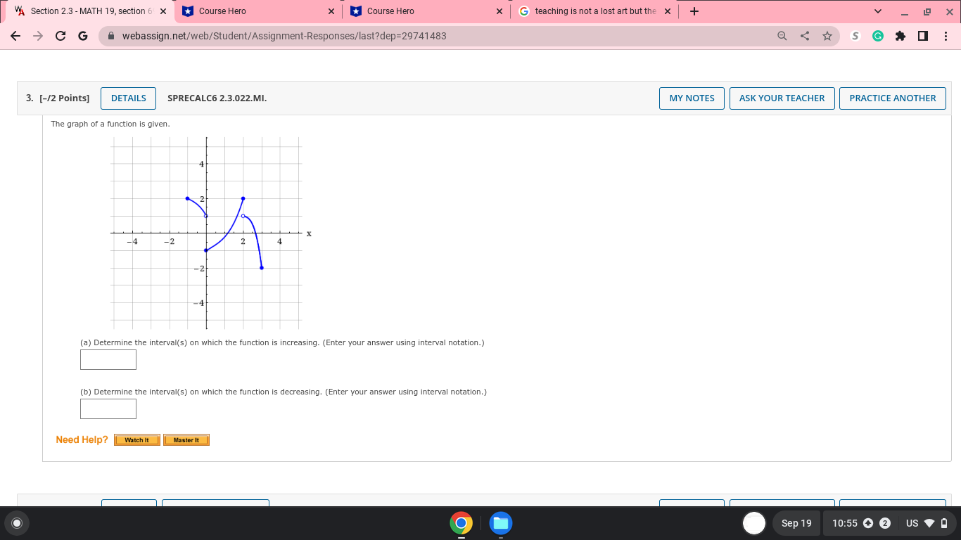  VA Section 2.3 - MATH 19, section 6 X Course Hero