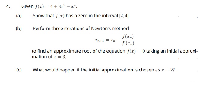4. Given f(x) = 4+ 8 - r. (a) Show that