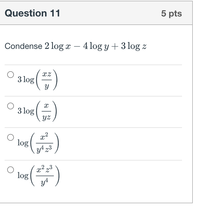 - 2) O 2log, (x - 9) O 1ogg 81 O loggQuestion