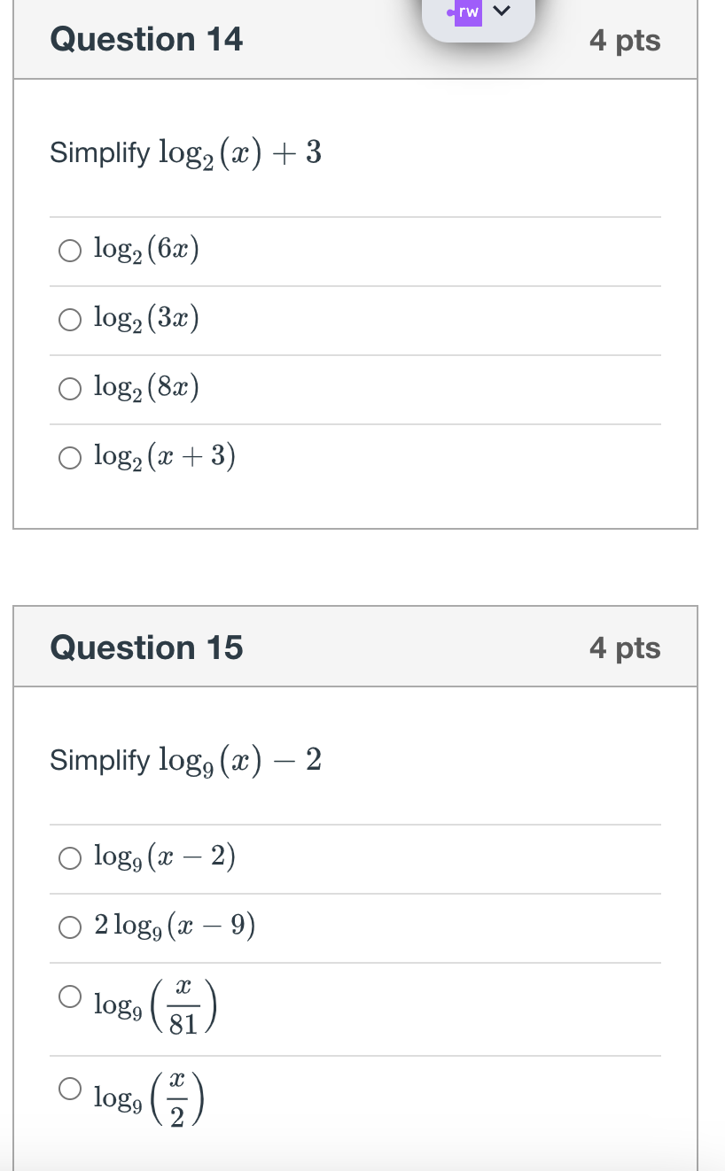 log5 y 25 O 7 ac 10 -10g5 yz O 10g5 V