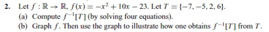  2. Letf : R > mfg); _x2 +on 23. Let r