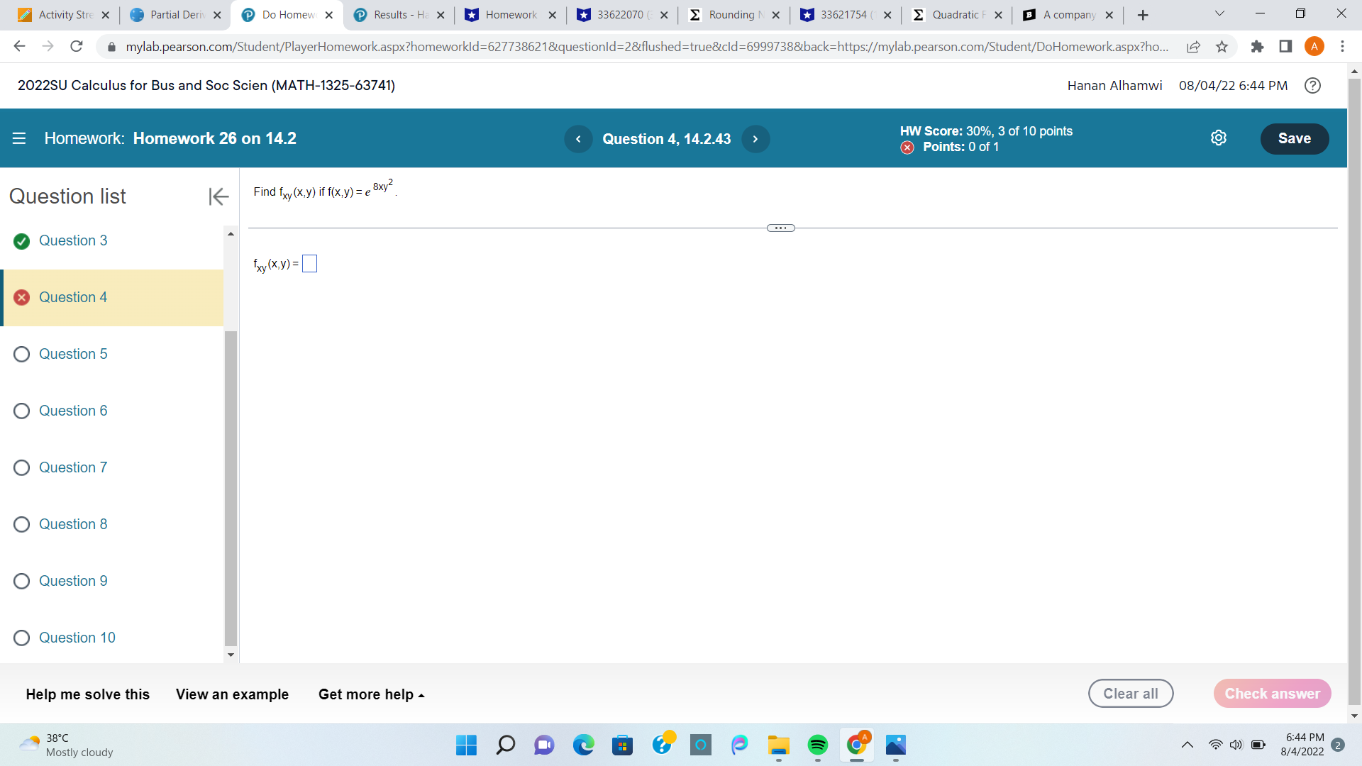 follows, R(x,y} = 5x + 3y C()(,y):)t2 3xy+ 7y2 +3): 13y 3
