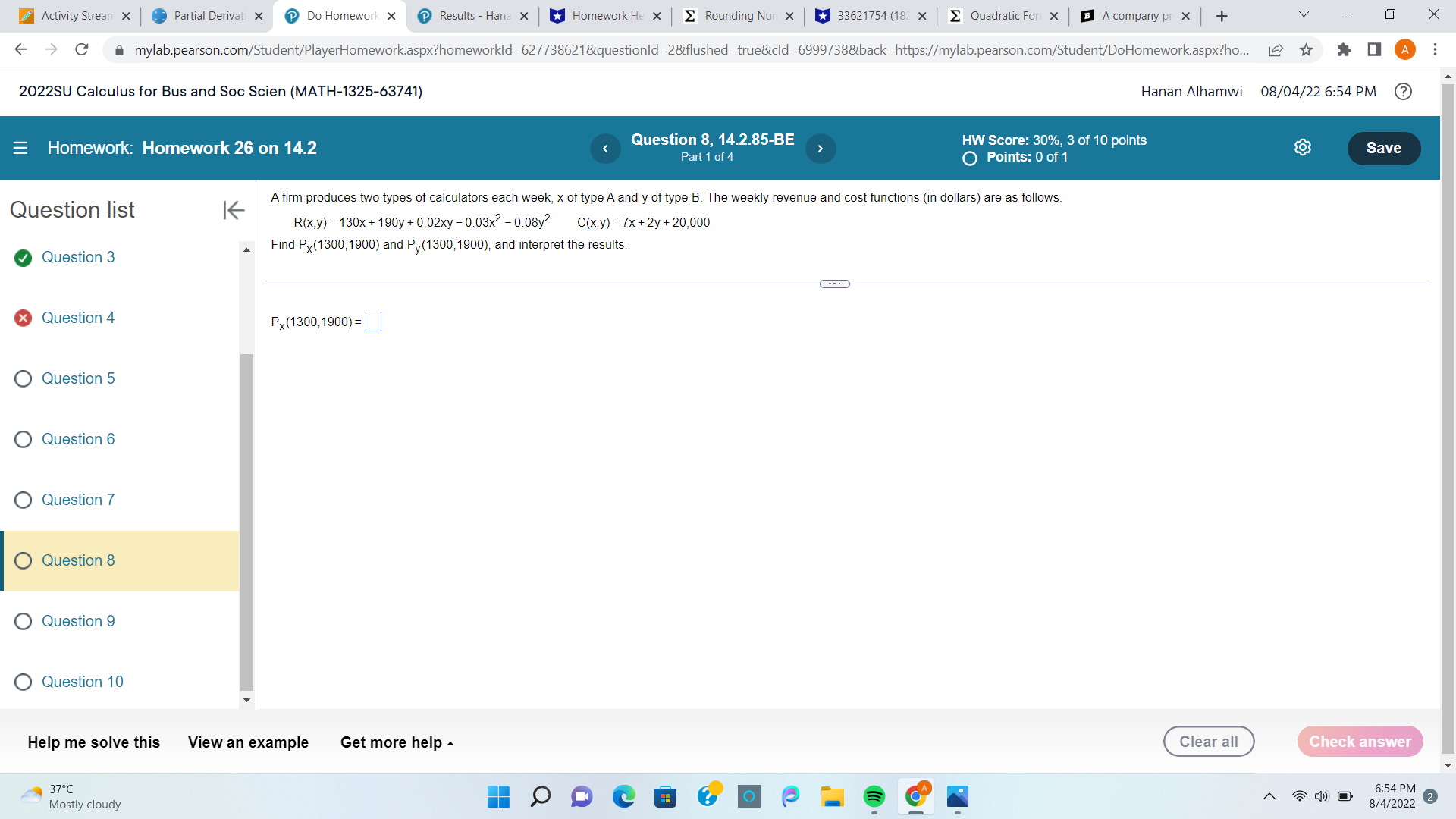 5 Question 6 O Question 7 O Question 8 O Question 9