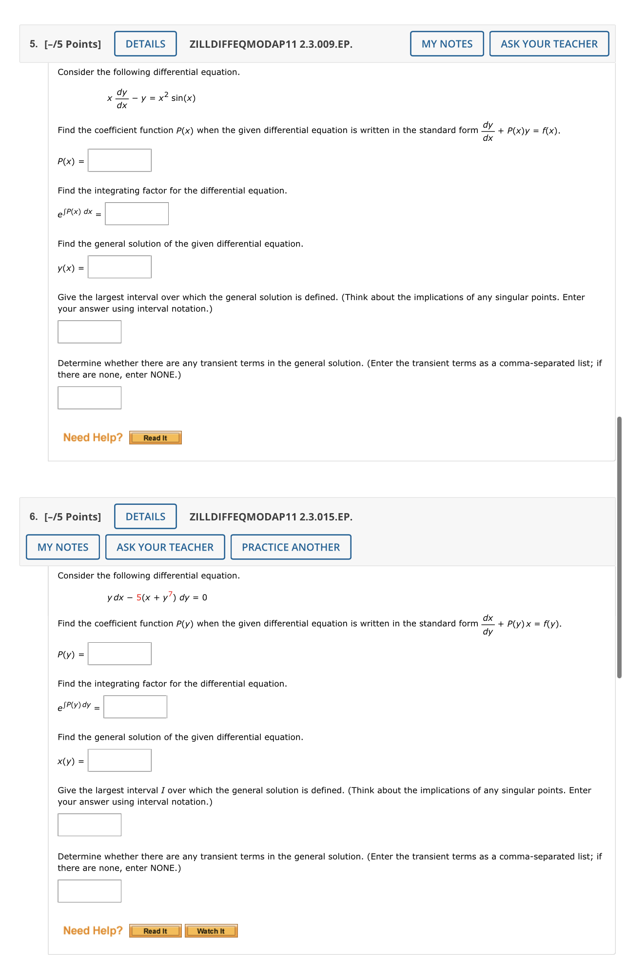 the transient terms as a commaseparated list; if there are none, enter