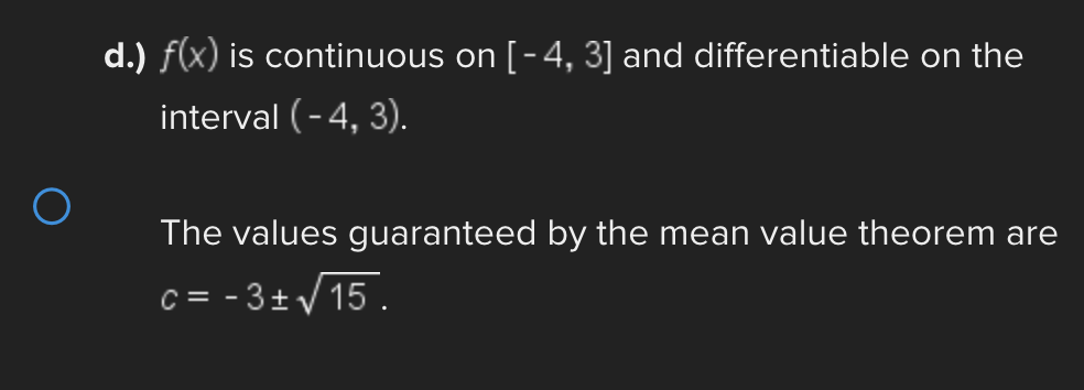 global and local minimum of f(x) at x = 1. -5 is