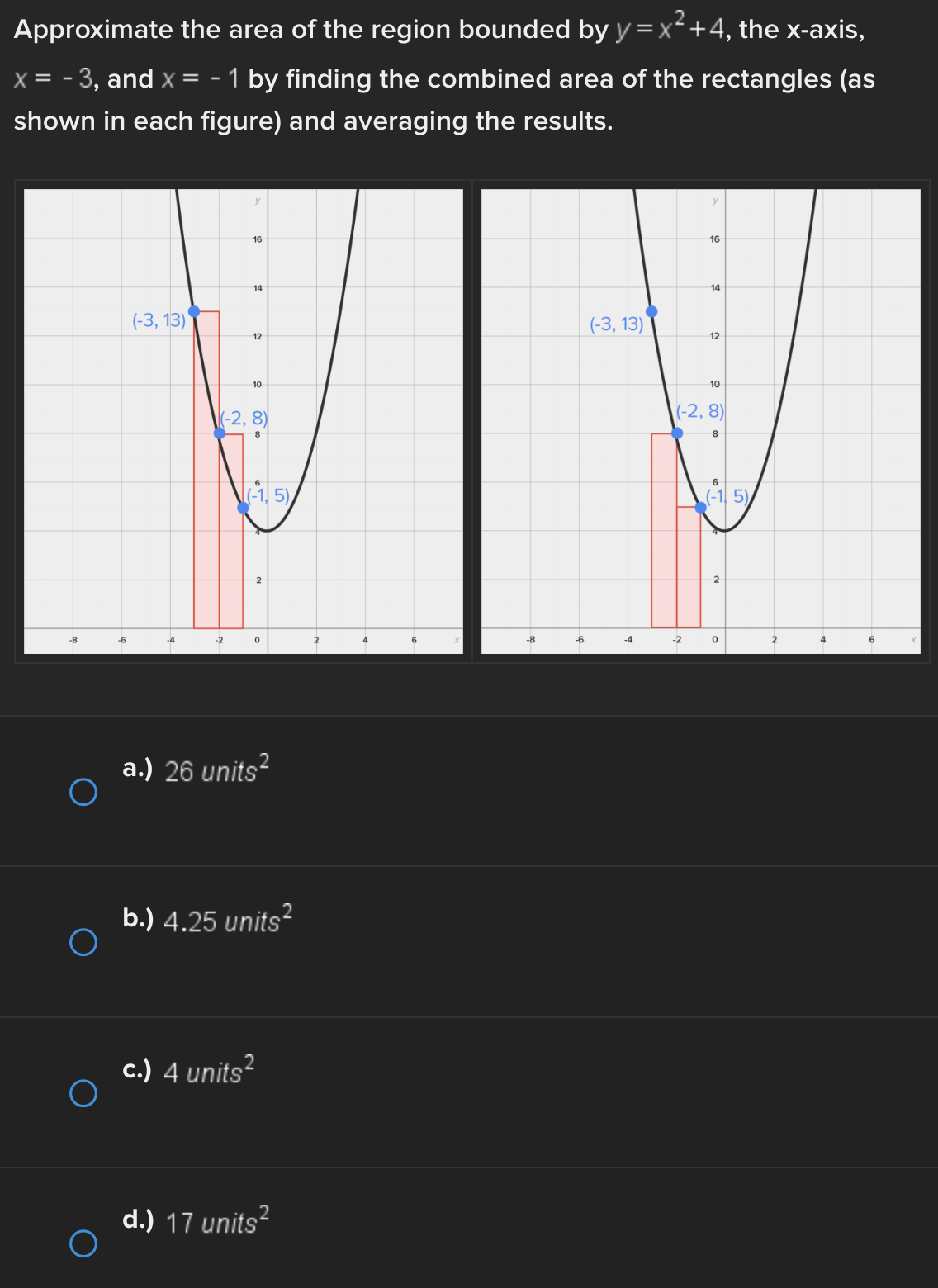 a local minimum and it occurs at x = 5. d.) 2
