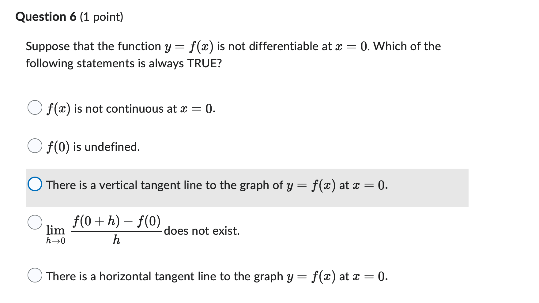 = 2. Q There exists a c on the interval (3, 3)