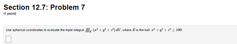 1 (1 point) What are the rectangular coordinates of the point whose