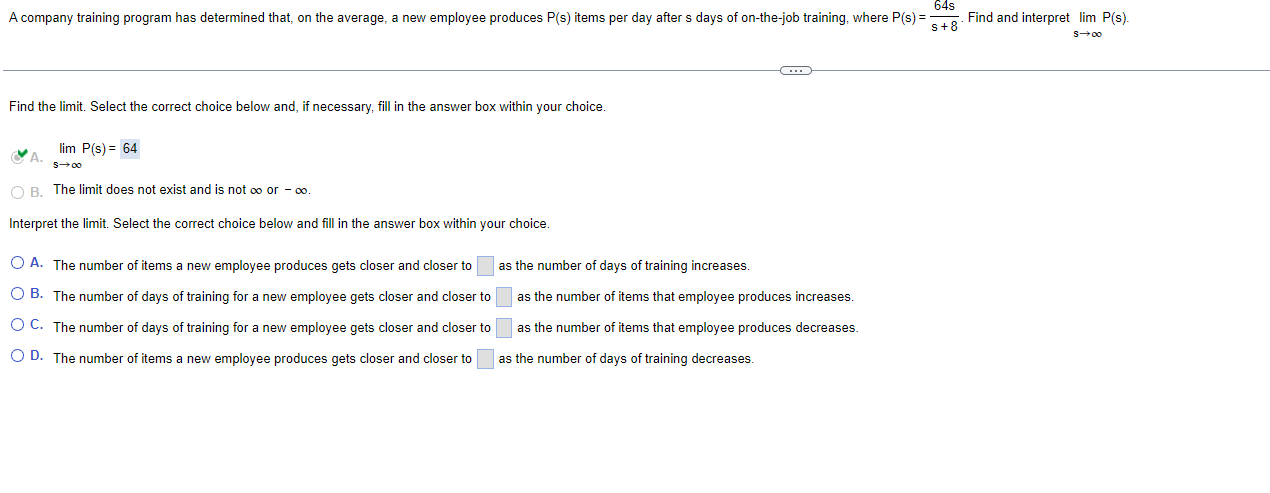 new employee produces P(s) items per day after 3 days of onetheeiob