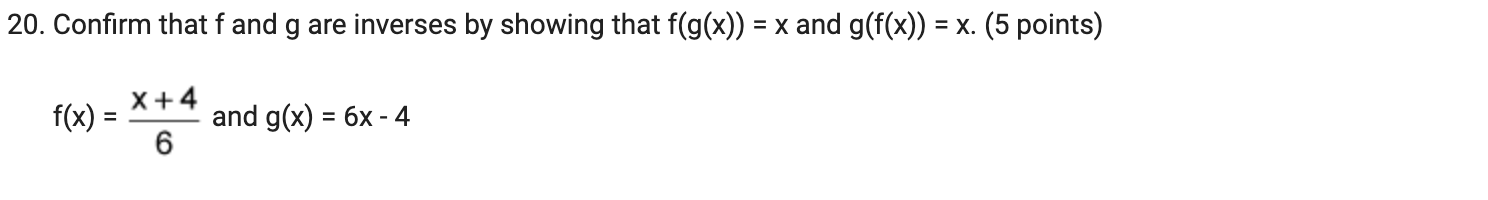 as y = f(g(x)). (5 points) 1 x2 y= +2 20. Conrm