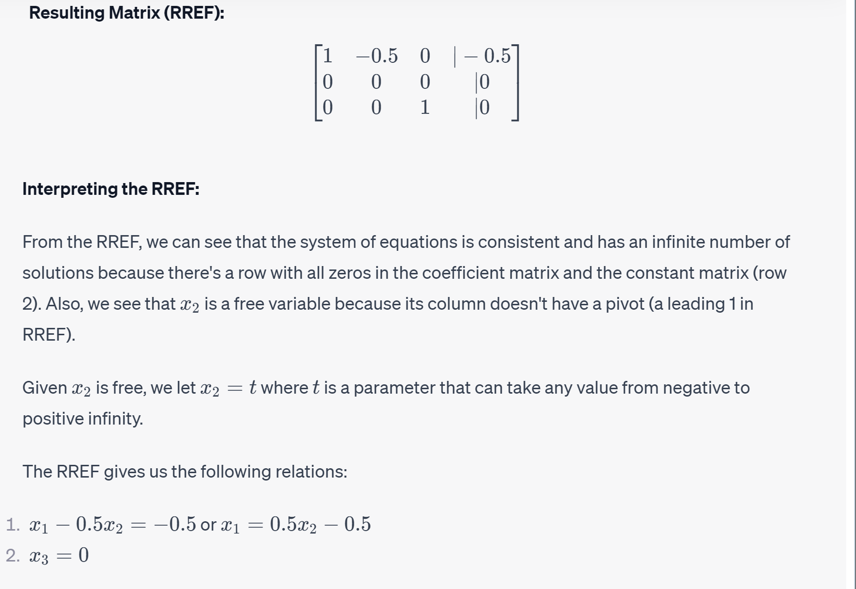 - 5, t, 0). B) Let t be a variable such that