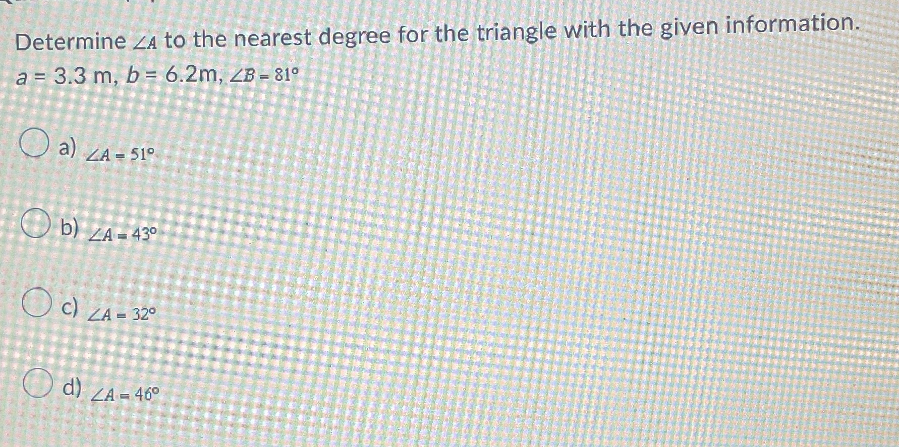 given information. a = 3.3 m, b = 6.2m, ZB- 810 a)