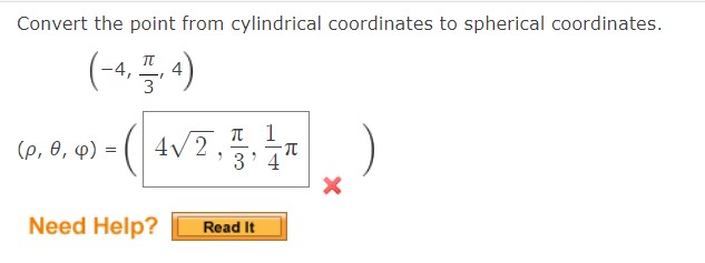 (p, 0, () = 4V 2 , 3' X Need Help? Read