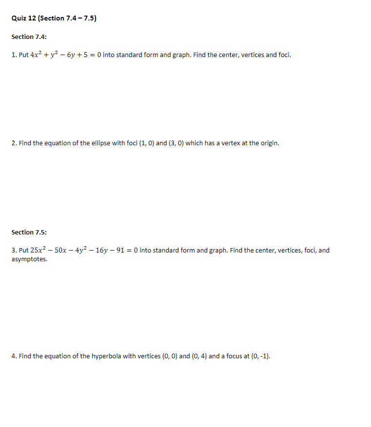 yz - 6y + 5 = 0 into standard form and graph.