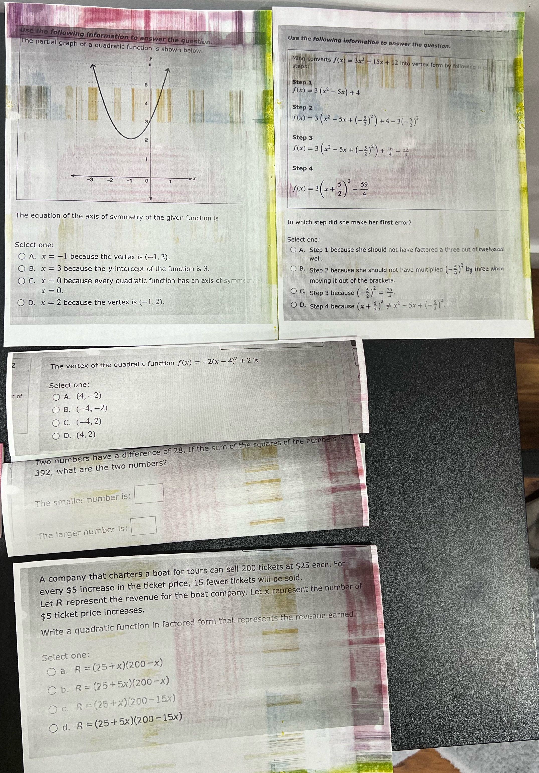 Please answer all questions. Only answers needed. Please try to finish