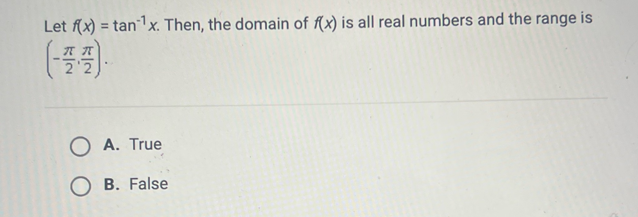 f(x) is all real numbers and the range is -2 2 A.