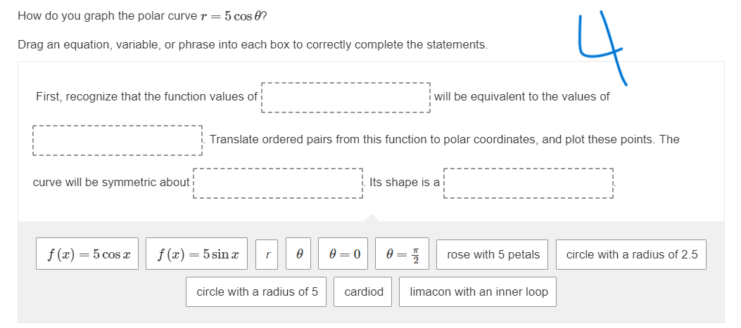 it on to other tutors, period..... How many petals does the graph