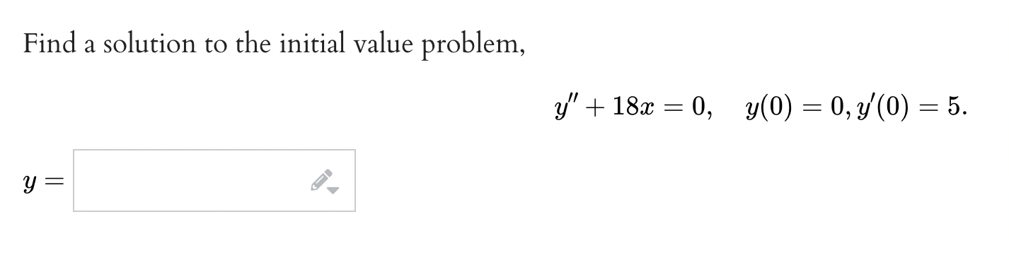 specic solution. 3;: f. \fFind a solution to the initial value problem,