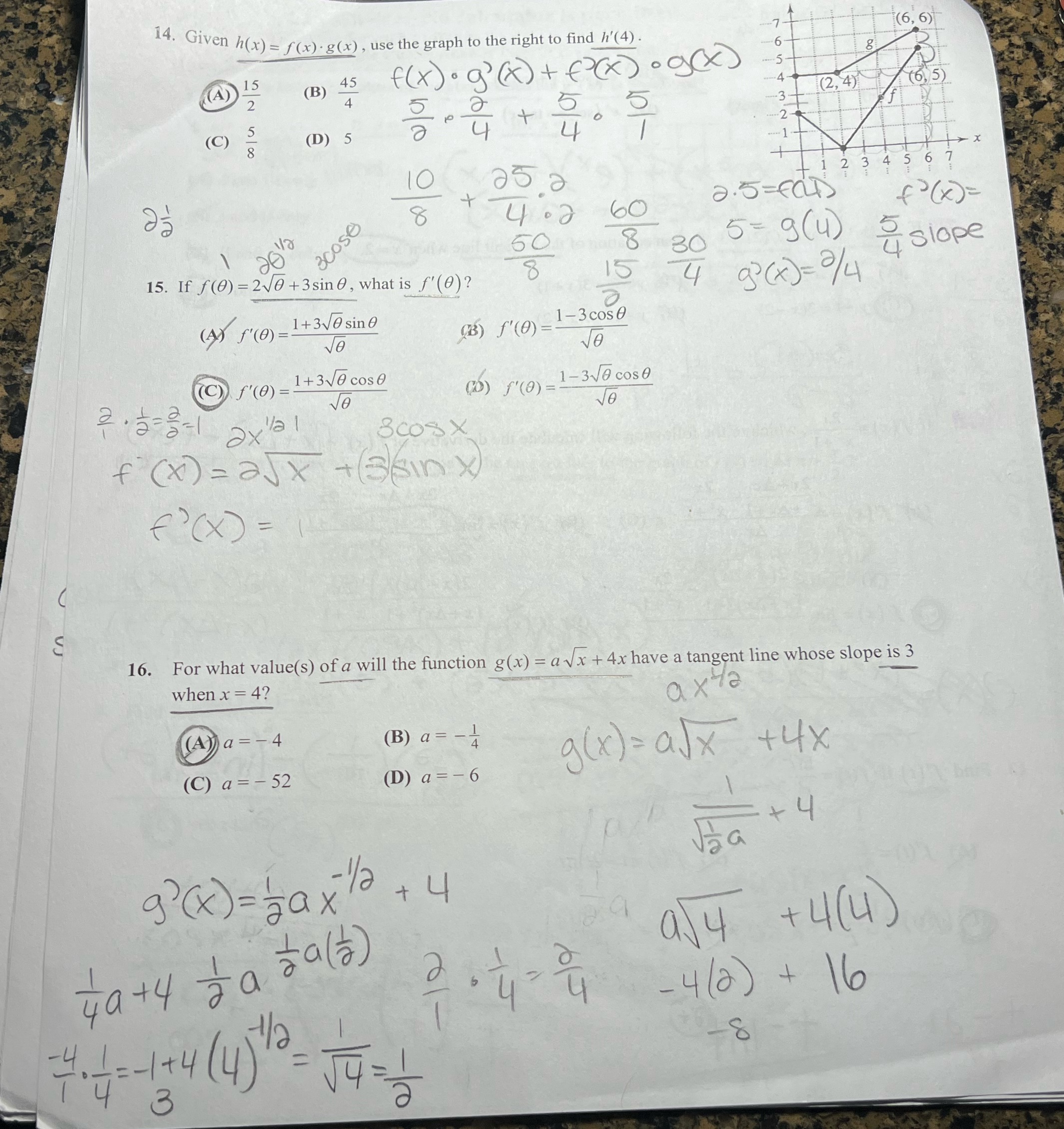 f(x) . g(x) , use the graph to the right to find