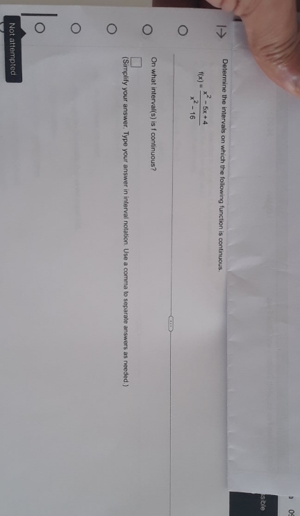 calculus 1 course help sible Determine the intervals on which the