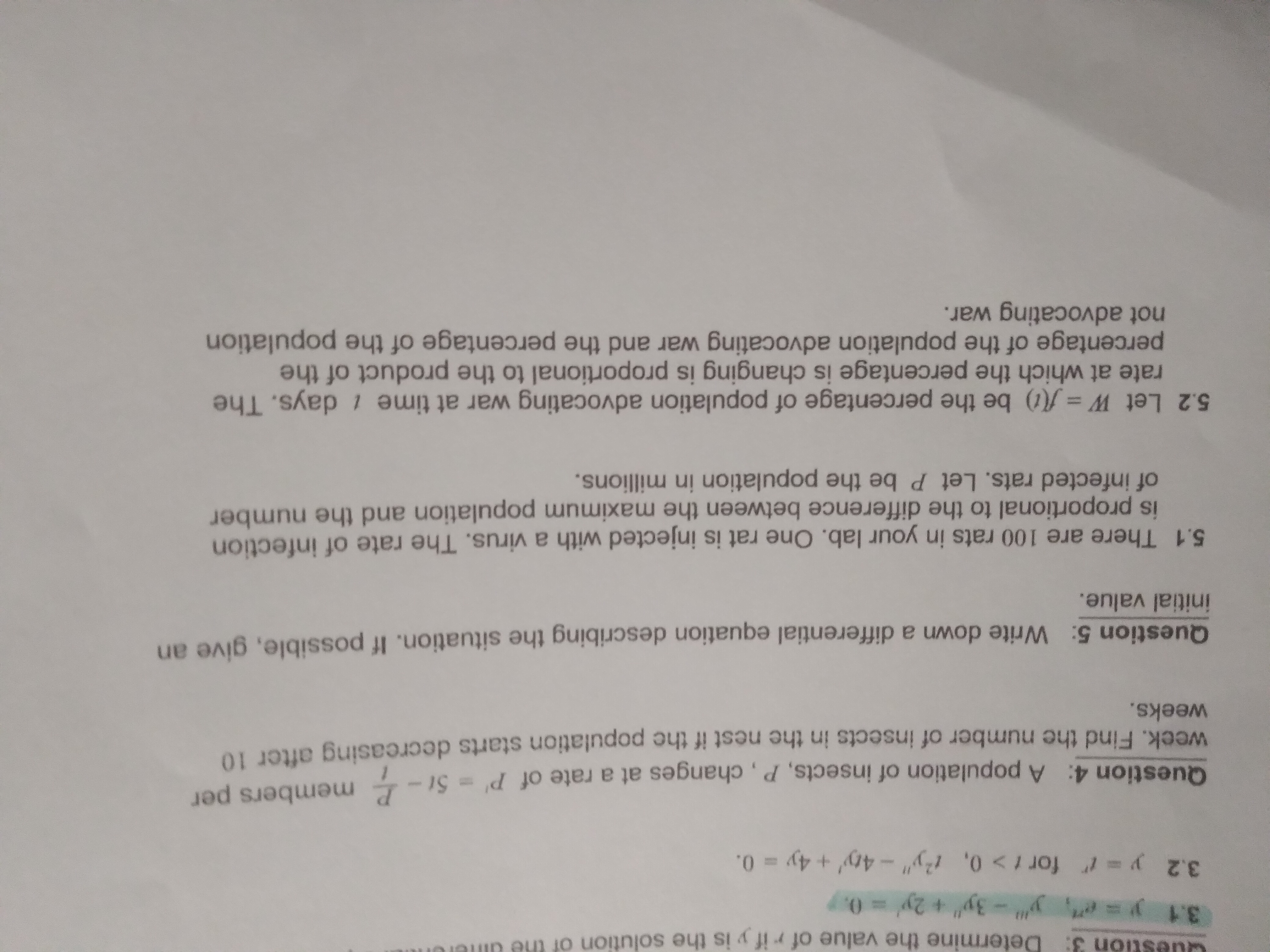  Help with Question 4 and 5 please lestion 3: Determine the