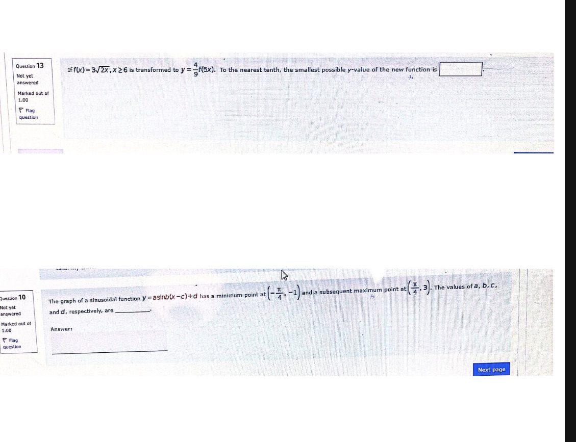 Question 13 Not yet If f(x) = 32x . x 2