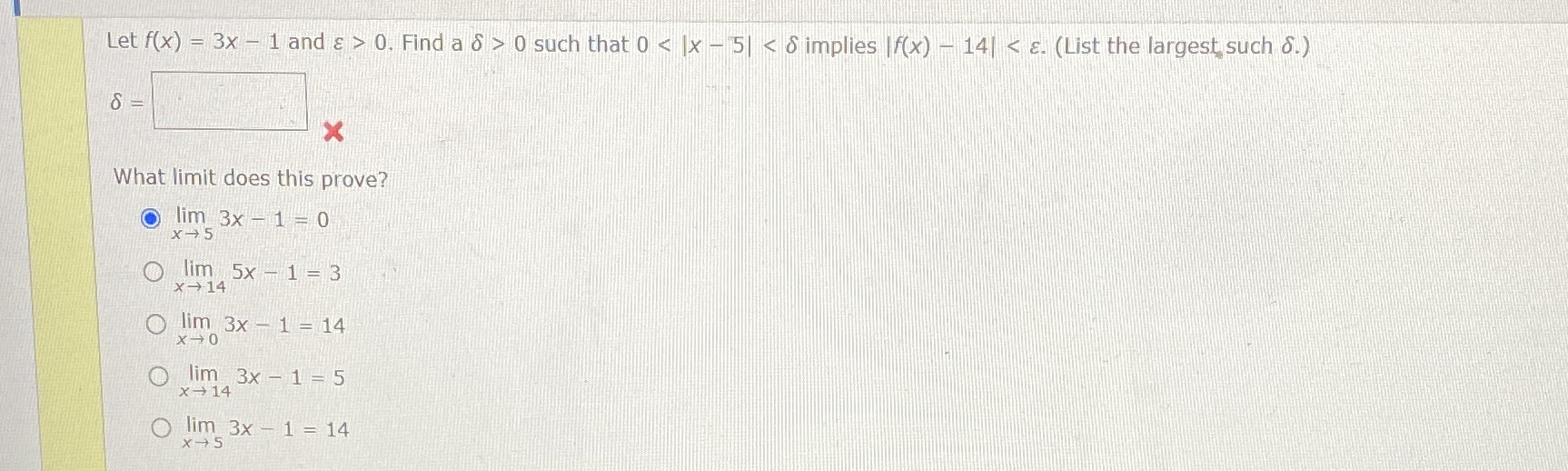 0 such that O < lx 81 < 6 implies If(x) 141